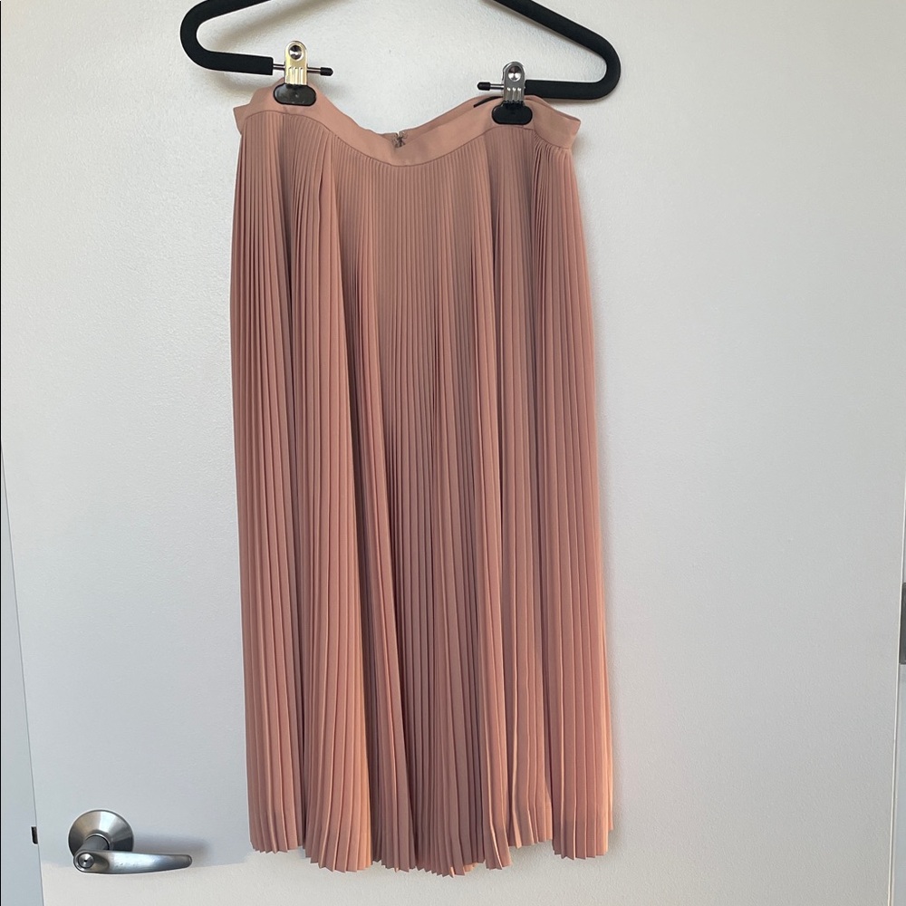 Elegant Pleated J Crew Pink Skirt